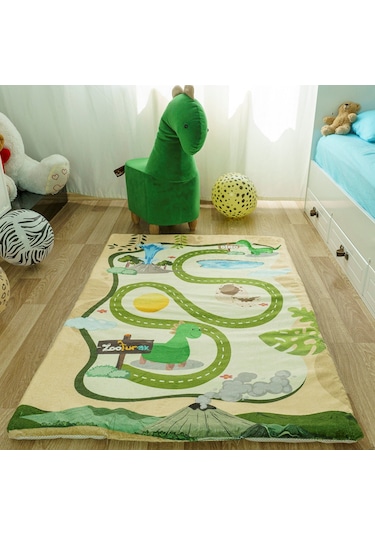 Zooturak Peluş Çocuk Matı Dinazor Dino 100cm x 150cm