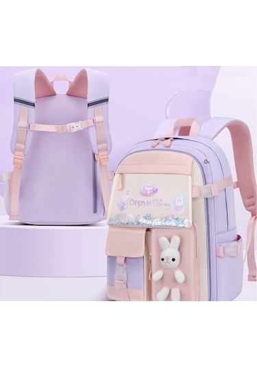 Aromee Çok Bölmeli Büyük Kapasiteli Sırt Çantası Suya Dayanıklı - Mor