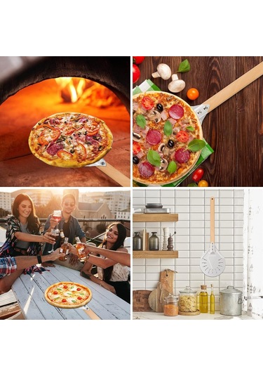 Çıkarılabilir Tek Parça Ahşap Saplı Delikli Yuvarlak Spatula Diğer