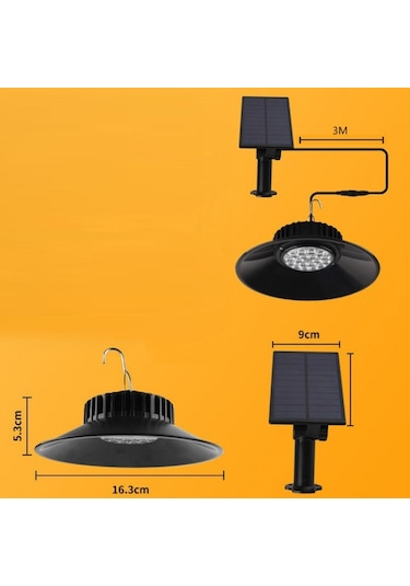 Cbtx Ts-s4401 Asılı Güneş Işığı Ip65 Su Geçirmez Kapalı Açık Bahçe Veranda Uzaktan Kumandalı Led Lamba Diğer