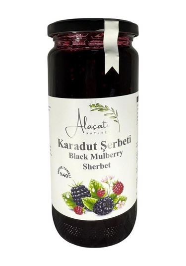 Alaçatı Naturel Karadut Şerbeti %40 Meyve Taneli 640 G