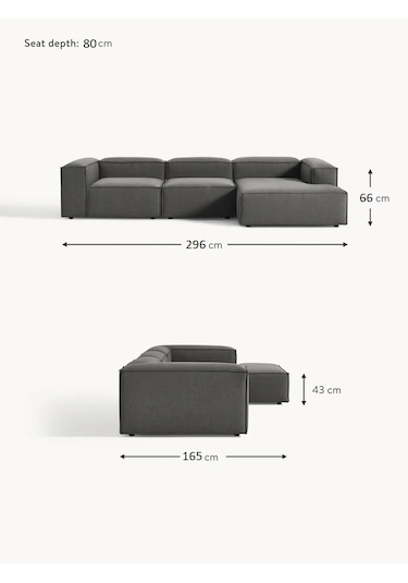 Most Mollis Plus 3 Modül Sağ Köşe Koltuk 10 Kahverengi Keten Kuma