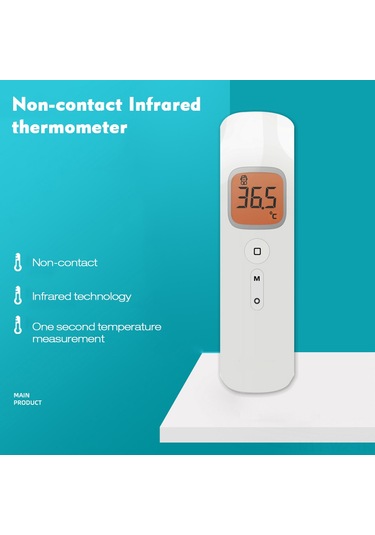 Wezone Beyaz Dijital Enstrüman: Vücut, Gıda Ve Odalar İçin Dokunsuz Kızılötesi Sıcaklık Ölçer - 1 Saniye Ölçüm, Çift Birim, 32 Hafıza, Pil Yok