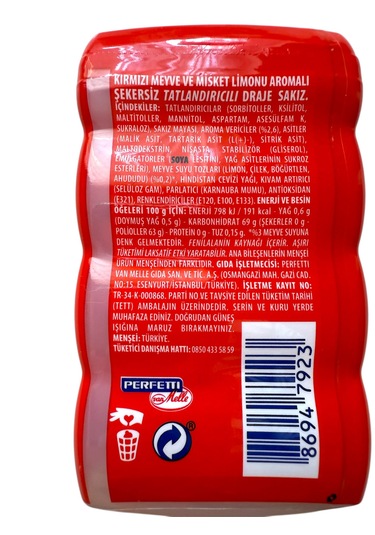 Mentos Kırmızı Meyve Misket Limonlu Draje Sakız 56 G 6 Adet