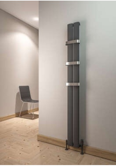 Warma Serez Dikey Alüminyum Radyatör 185x1800 Pütürlü Antrasit 7946