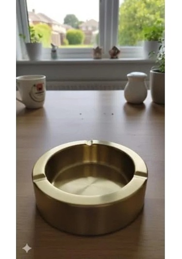 12 Cm Çapında Paslanmaz Çelik Küllük, Hijyenik Ve Modern Tasarım