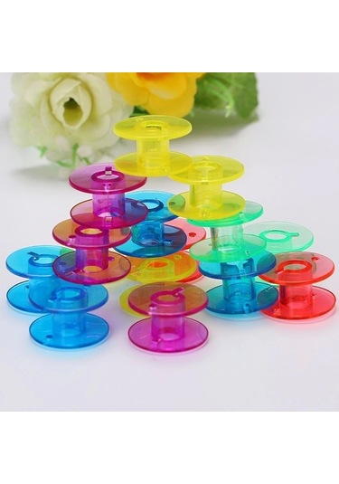 Ev Tipi Makine Plastik Renkli Masura 50 Adet