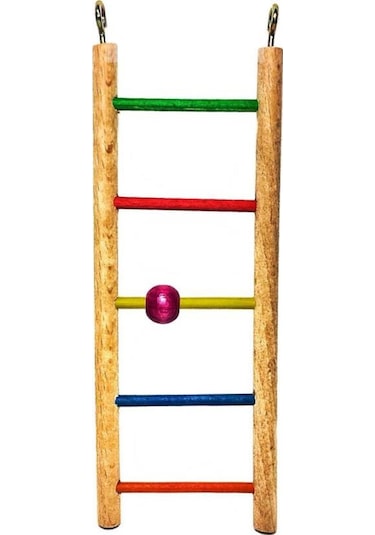 Ans Boncuklu Ahşap Merdiven Kuş Oyuncağı 23cm