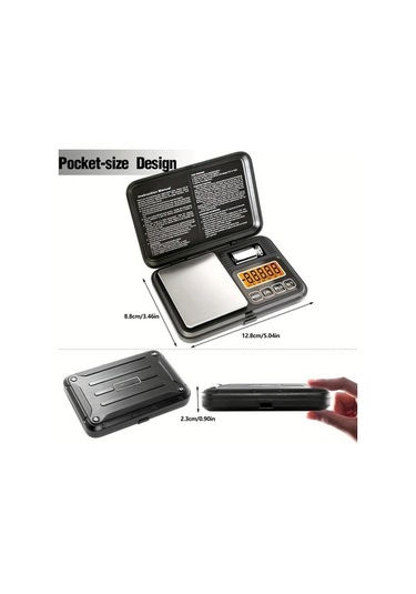 Fastbuy Wangxi Siyah Mutfak Tartısı 200g - 0,01g Hassasiyetli Kalibrasyon Siyah