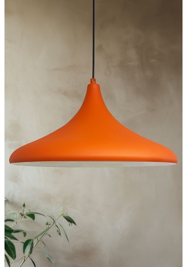 45 Cm Çaplı Champion Xl Turuncu Avize Tekli Sarkıt Lamba Cafe Restoran Salon Mutfak Avizeleri Turuncu