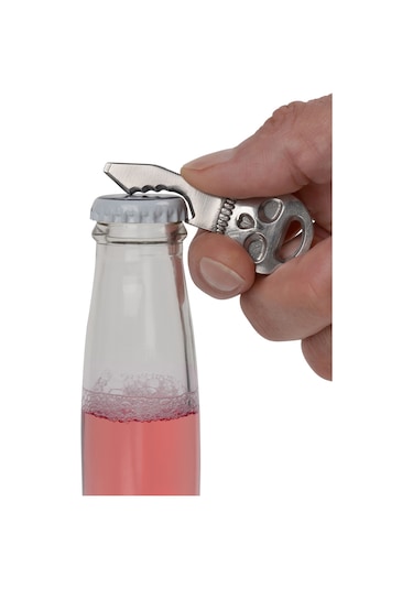 Nite Ize Doohickey Kurakafa Çok Amaçlı Çelik Anahtarlık Aparatı Gri