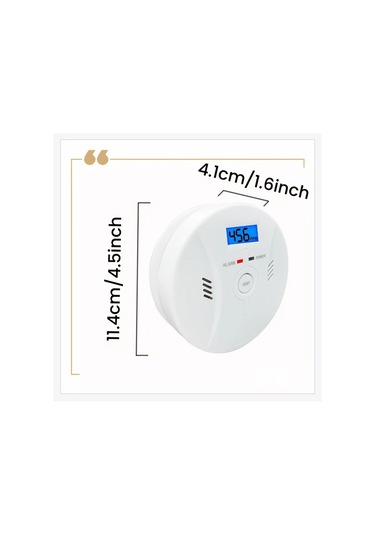 Willowhaven One 2si1 Karbonmonoksit Ve Duman Dedektörü Ev Mutfak Alarmı Led Ekran 9v Pil