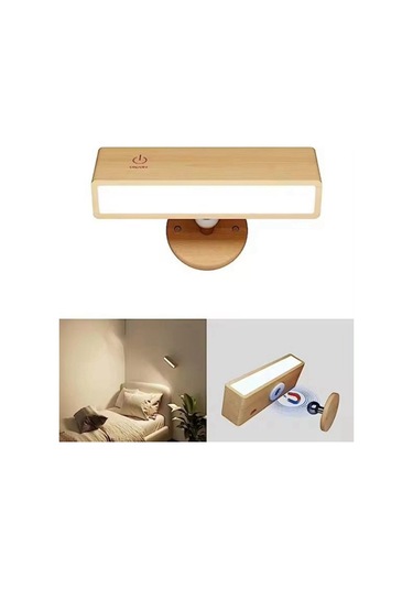 Şarj Edilebilir Duvar Aplikleri, Sıcaklık Kısılabilir Pil İle Çalışır Ahşap Rengi