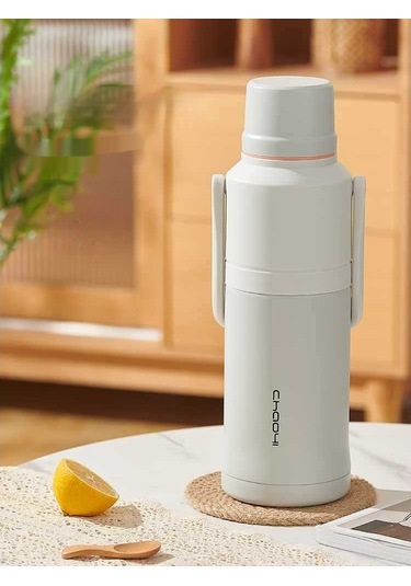 Nexus Mark 2.3l/3.3l Paslanmaz Çelik Vakumlu Termos - 48 Saat Sıcak/soğuk Tutar - Ergonomik Tasarım Beyaz Beyaz