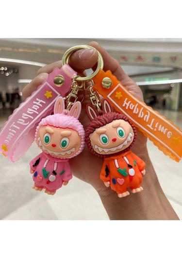 Novahub Labubu Sevimli Küçük Koyun Anahtarlık, Öğrenci Sırt Çantası Kolye, Zarif Küçük He 8, Moda Pvc Keychain