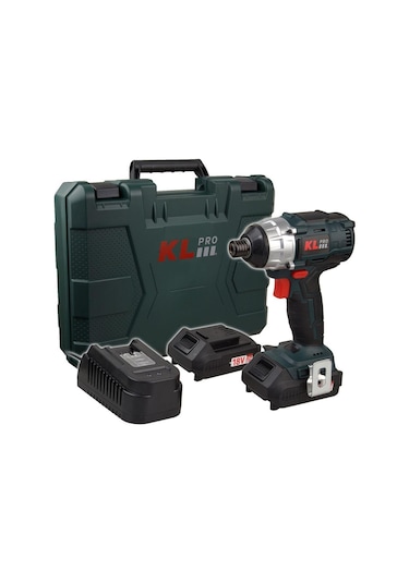 Klpro KLDV1820B 18V 2.0 Ah Li-ion Çift Akülü Kömürsüz Darbeli Vidalama