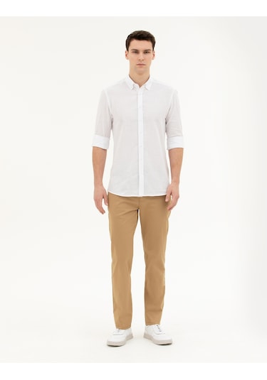 Pierre Cardin Erkek Camel Kanvas / Chino Pantolon 50288510-vr015 Camel