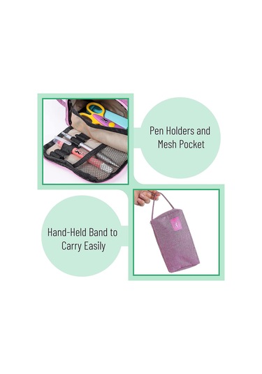 Kızlar İçin Kalem Kutusu, Pembe, Kalem Çantası, Sevimli Kalem Kutusu, Çanta, Gençler İçin Okul Malzemeleri Diğer