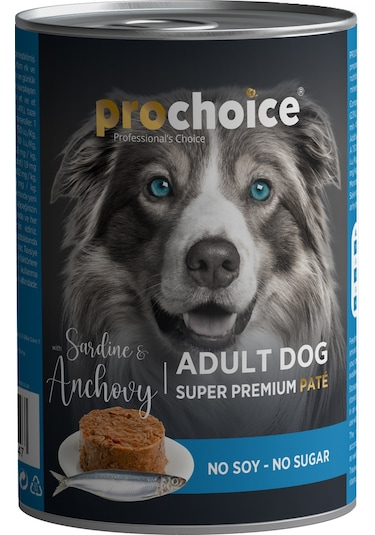 Prochoice Sardalyalı ve Hamsili Pate Konserve Yetişkin Köpek  Maması 400 G