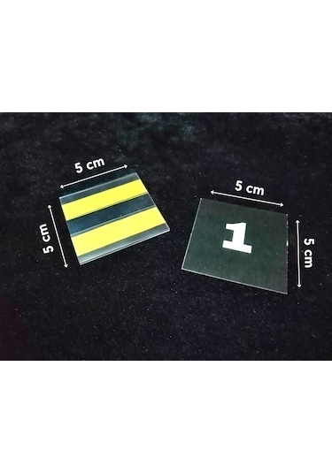 Şeffaf Etiket Yapışkanlı İsimlik Etiketlik Ve 1-30 Siyah Numaralar Peçetelik