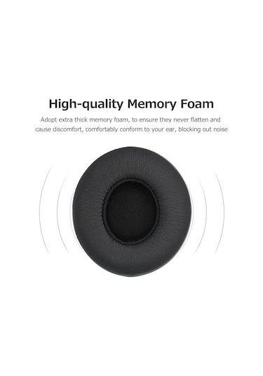 Geeksen Kulaklık Kulaklıklar Protein Deri Sünger Kulaklıklar Magic Sound Solo 2/3 Mavi Mavi