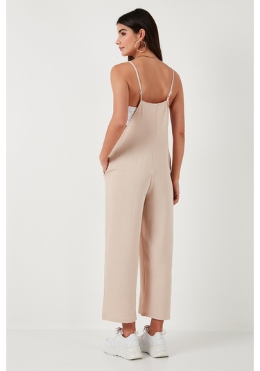 Lela Relaxed Fit Ayarlanabilir Ip Askılı Bahçıvan Bayan Tulum 66970192S4 Taş