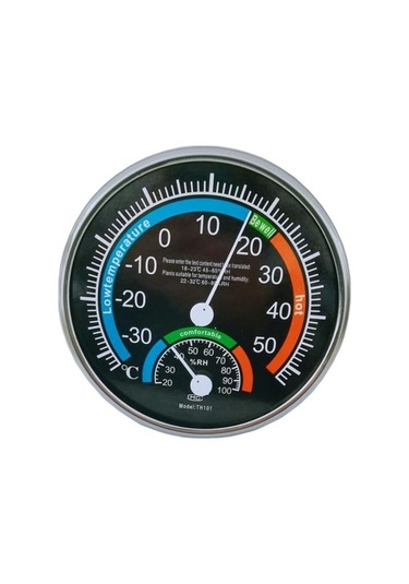 Dancemonkey Bahçe Ofisi Ev Termometresi Higrometre Ekipmanları, Siyah Renkli Model