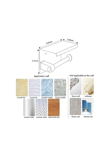 Otel Dekorasyonu İçin 304 Paslanmaz Çelik Duvara Monte Tuvalet Kağıdı Tutucu Mat Siyah Diğer