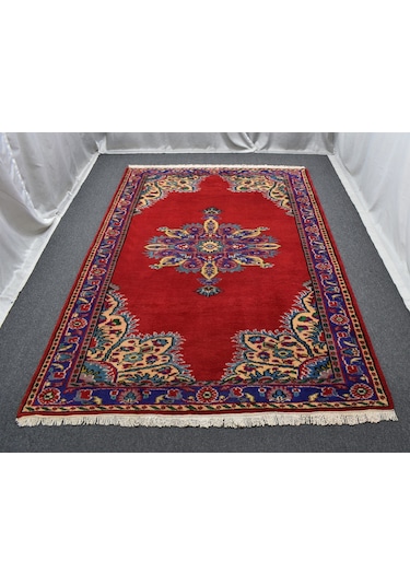 Zehra Abla Halı Yeni El Dokuma Seçkin Kompozisyon Göbekli Çiçekli Manisa Yün Halı 5653 Renkli