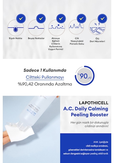 Aha İçerikli Peeling Etkili Tonik Lapothıcell A.c. Daily Calming Peeling Booster