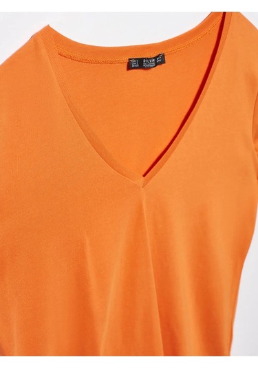 Dilvin V Yaka Basic T-shirt 072 001