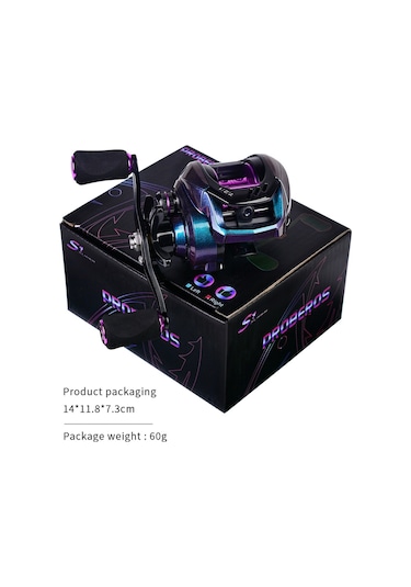 Proberos Dw139 7.2:1 Renkli Metal Baitcasting Makarası, Ultra Hafif Balıkçılık Makarası - Sol El