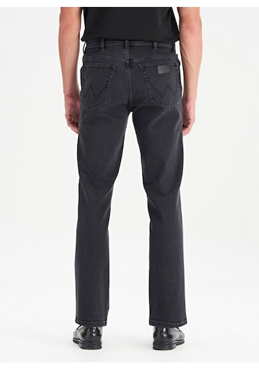 Erkek Straight Denim Pantolon Wrangler Siyah