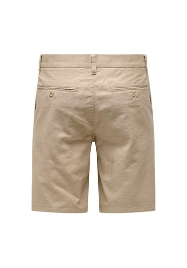 Onsmark 0011 Cotton Lınen Shorts Noos Bej Cok Renklı