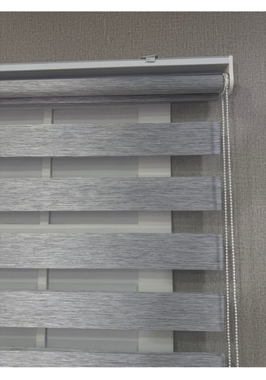 Donatti Bambu Zebra Stor Güneşlik Perde Açık Gri Açık Gri