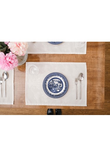 Finezza Ayda Jakar Polyester Kumaş Bej Amerikan Servis 34 x 46 cm Bej 4 Ad.-1388 Bej