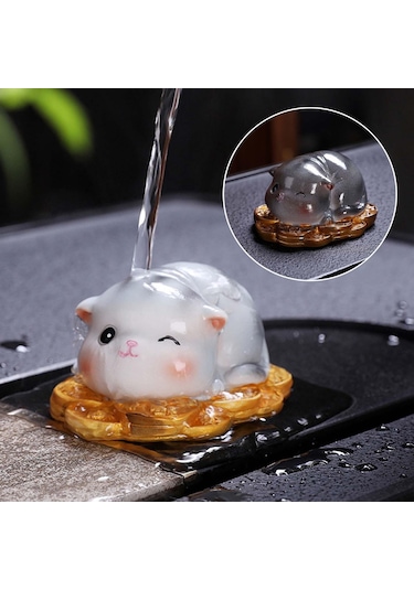 Suntek Magideal Çay Pet Kedi Reçine El Sanatları Kitaplık Masa Stil a