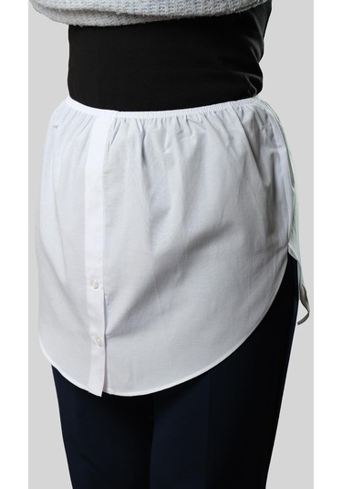 Beyaz Gömlek Etek İçlik Terikoton Düz 1021 42 Beyaz