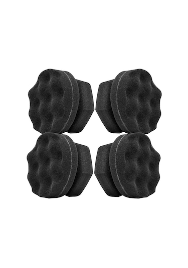 Neevoyu 11cm Büyük Boylu 4'lü Siyah Lastik Parlaklatma Sporu - Dalgalı Desenli, El Tutuşlu, Yüksek Kaliteli, Yeniden Kullanılabilir