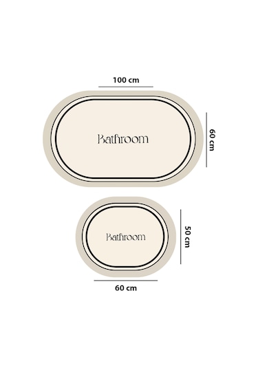 Chilai Home Farbelle 2'li Banyo Paspas Seti, Kaydırmaz Tabanlı Djtbanyo Renkli