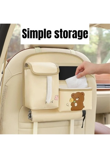 Flybuy Araba Koltuğu Organizatörü - Su Geçirmez Saklama Çantası Araç İçi Düzenleyici, Geniş Kapasite, Pratik Tasarım