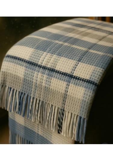 Dinarsu Cozy Life Tv Battaniyesi Mavi Buz Mavisi