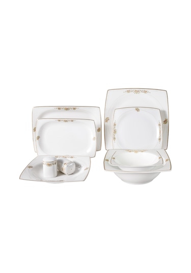 Madame Coco Alice 12 Kişilik 56 Parça Yemek Takımı - Renkli 8684427112861 Çok Renkli