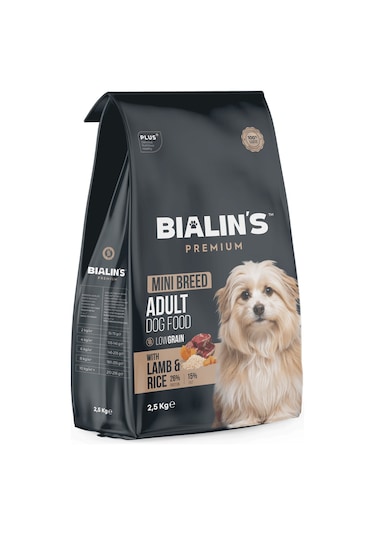 Bialins Premium Mini Breed Yetişkin Köpek Maması Kuzu & Pirinçli 2.5kg
