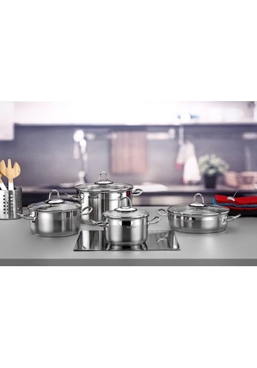 Hascevher Arbel 8 Pcs Tencere Seti 16/20/24/24Krn.