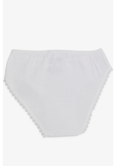 Breeze Kız Çocuk Külot İç Giyim 3-11 Yaş, Beyaz-beyaz Beyaz