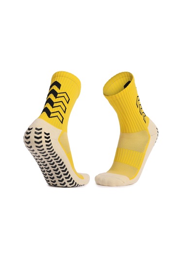 Lemestar Spor Çorapları: Yüksek Amortisörlü, Kayma Önleyici, Nisastalı Tabanlı, Orta Boy, Basketbol Futbol Bisiklet Sporları İçin Sarı