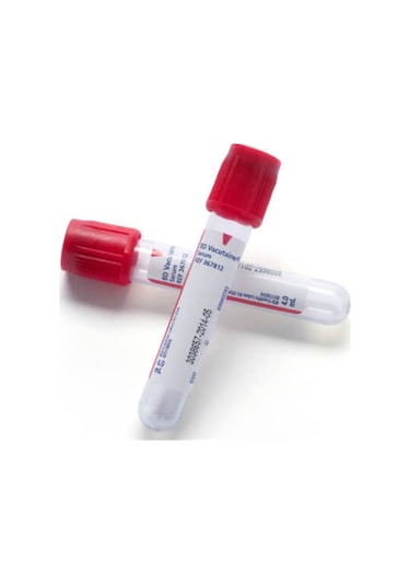 Kırmızı Kapaklı Vakumlu Boş Kan Alma Tüpü 10 Ml