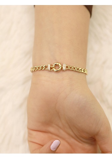 İ Harfi Gurmet Bileklik Altın