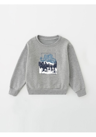 2'li Basker Score-exp Edition Baskılı Erkek Çocuk Siyah-gri Sweatshirt Siyah - Gri